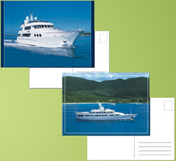 Yacht Postcard Design and Printing